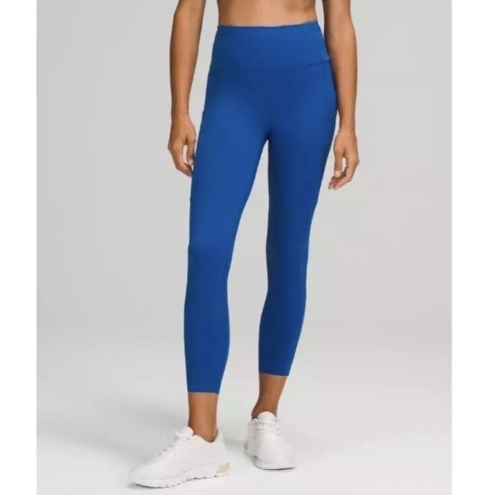 Lululemon‎ Fast Free High Rise 7/8 Tight II Nulux 25" Symphony Blue Size 20 NEW